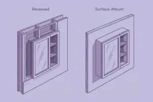 What Is a Recessed Medicine Cabinet and How Is It Different from Surface Mount Models?